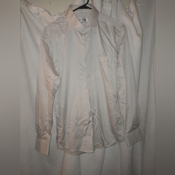 Balmain Paris White Textured Button Down Dress Shirt Size M 39-40 - Picture 1 of 6